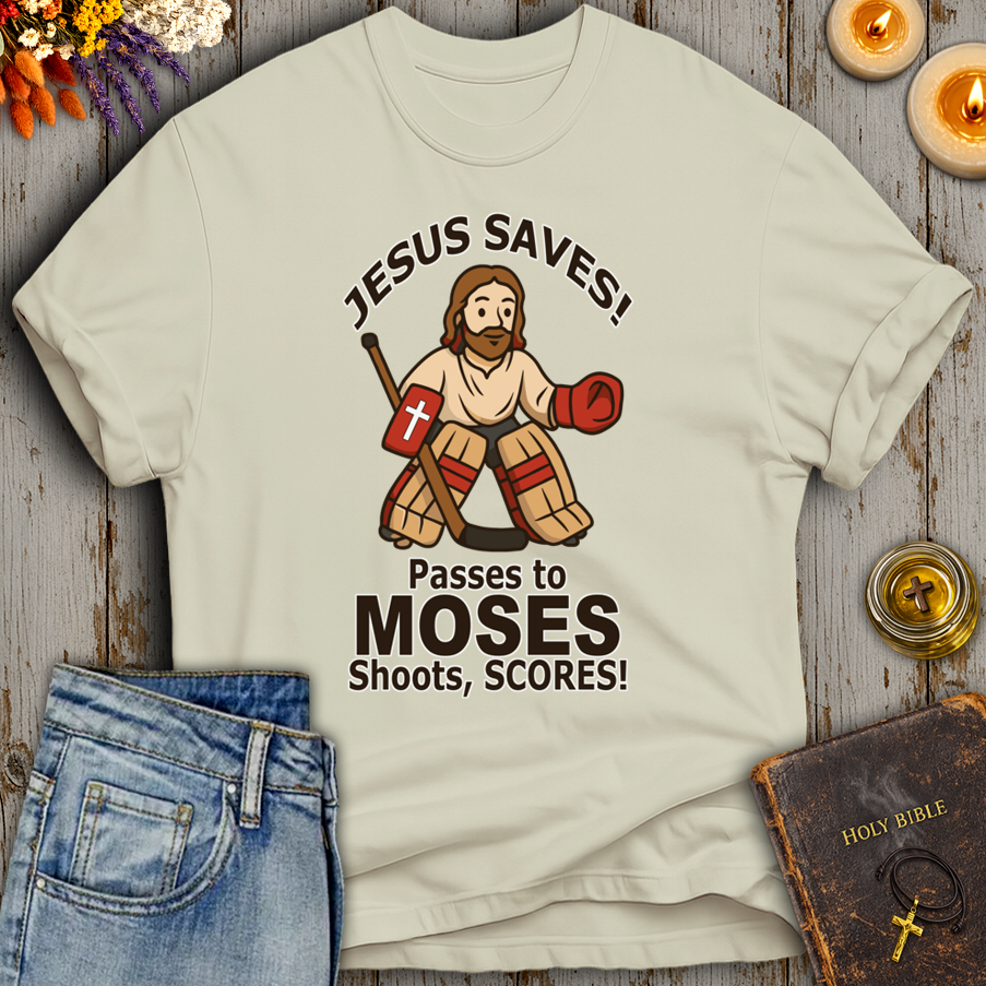 Jesus Saves Hockey Humor T-Shirt