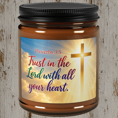Trust In The Lord Proverbs 3:5 Candle