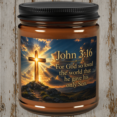 God So Loved The World John 3:16 Candle