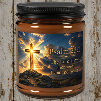 The Lord My Shepherd Psalm 23:1 Candle