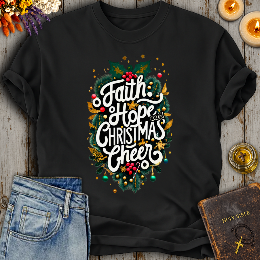 Faith Hope And Christmas Cheer T-Shirt