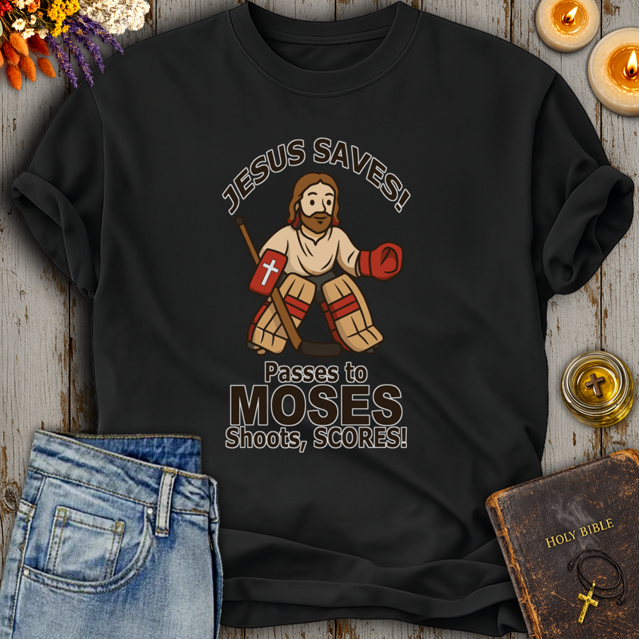 Jesus Saves Hockey Humor T-Shirt