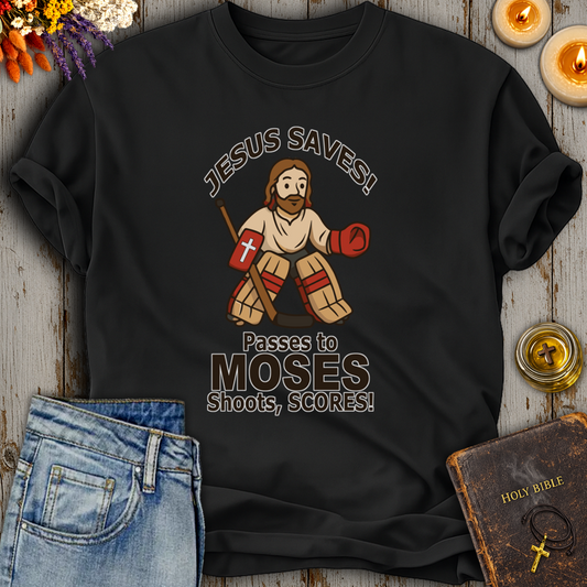 Jesus Saves Hockey Humor T-Shirt