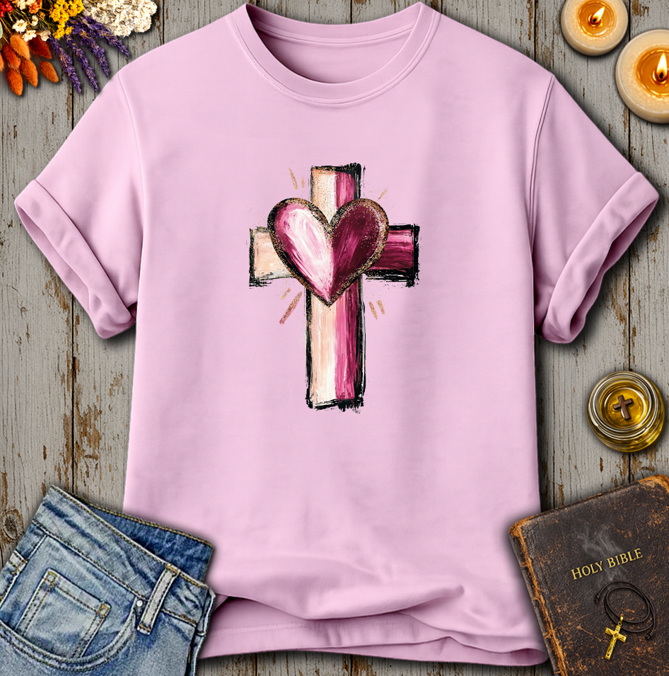 Painted Cross Heart T-Shirt