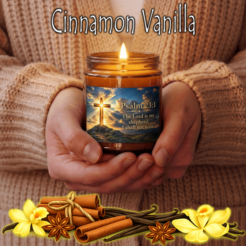 The Lord My Shepherd Psalm 23:1 Candle