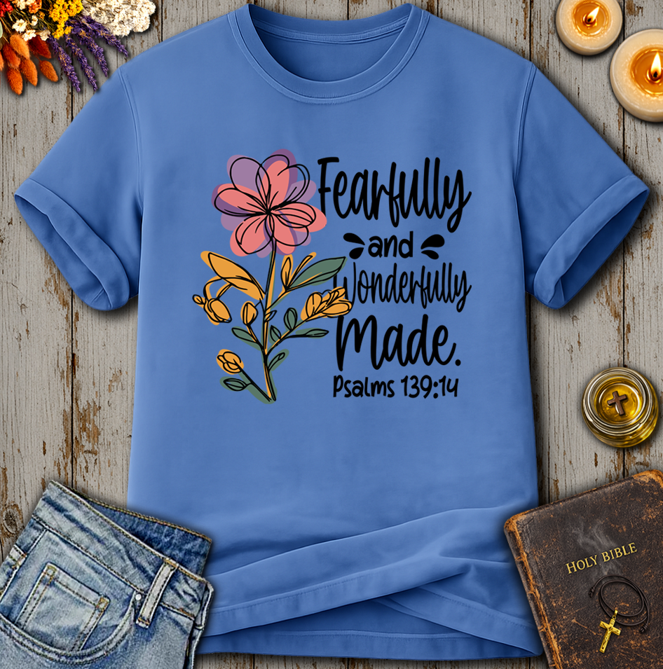 Fearfully And Wonderfully Made Psalms 139:14 T-Shirt