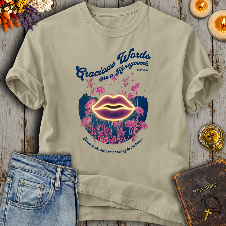 Gracious Words are a Honeycomb Proverbs 16:24 T-Shirt