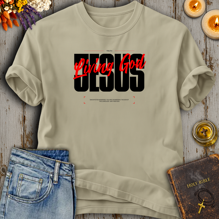 The Son of the Living God Jesus Matthew 16:16 T-Shirt