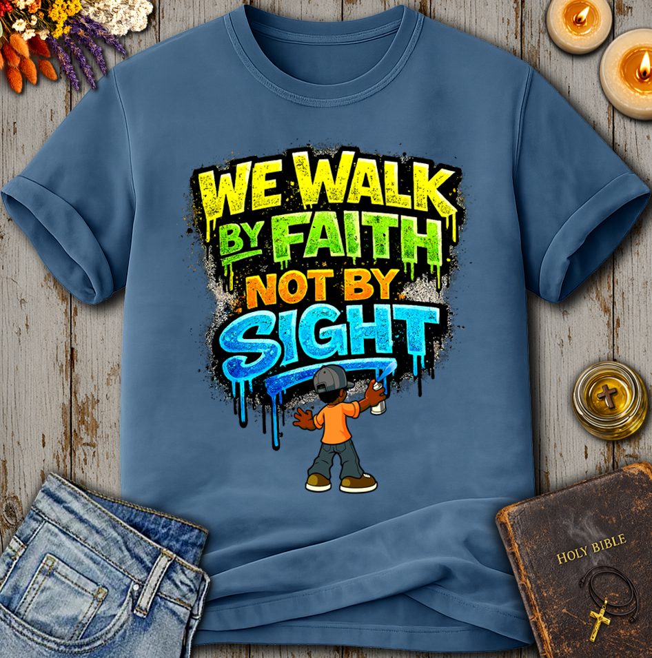We Walk By Faith Not By Sight T-Shirt