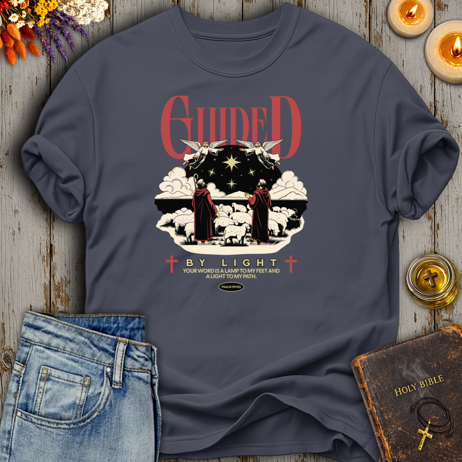 Guided By Light Psalm 119:105 T-Shirt