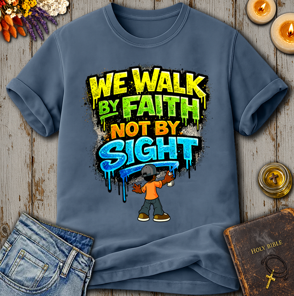 We Walk By Faith Not By Sight T-Shirt