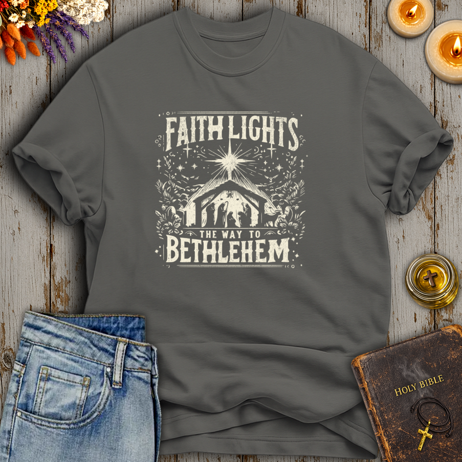 Faith Lights The Way To Bethlehem T-Shirt