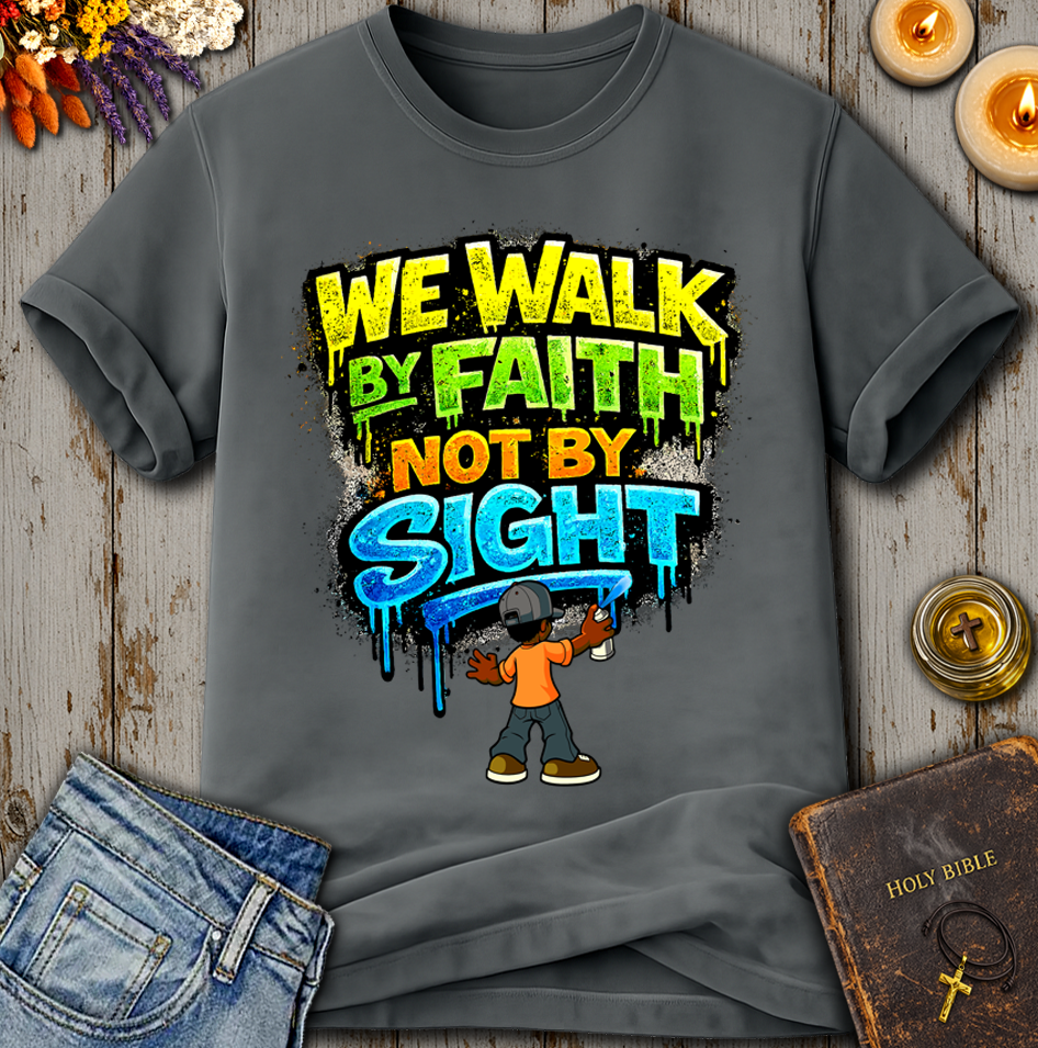 We Walk By Faith Not By Sight T-Shirt