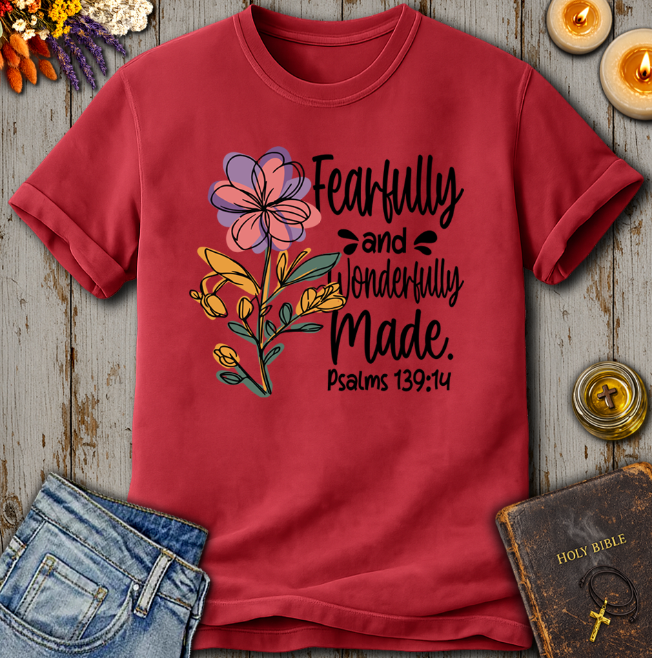 Fearfully And Wonderfully Made Psalms 139:14 T-Shirt