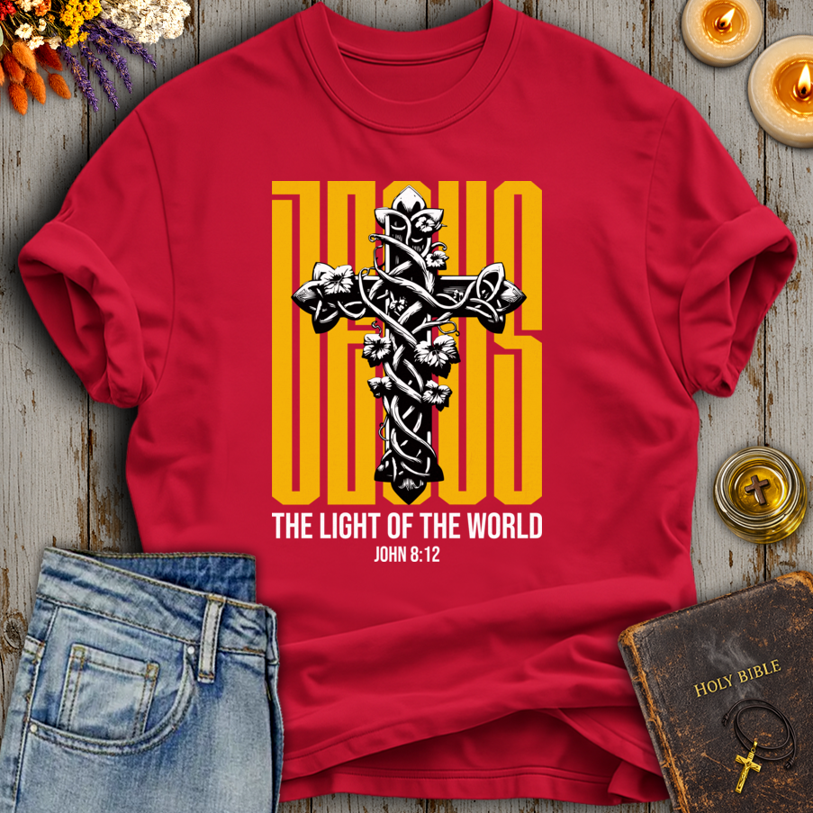 Jesus Light Of The World John 8:12 T-Shirt