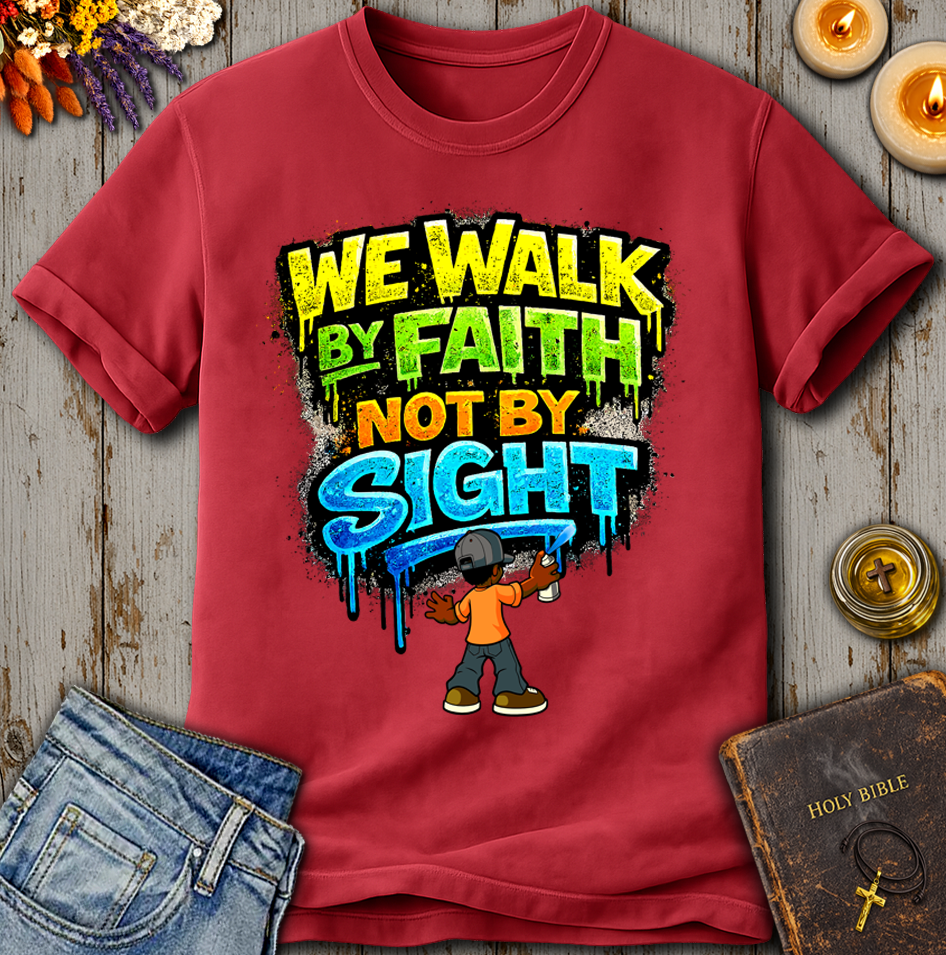We Walk By Faith Not By Sight T-Shirt