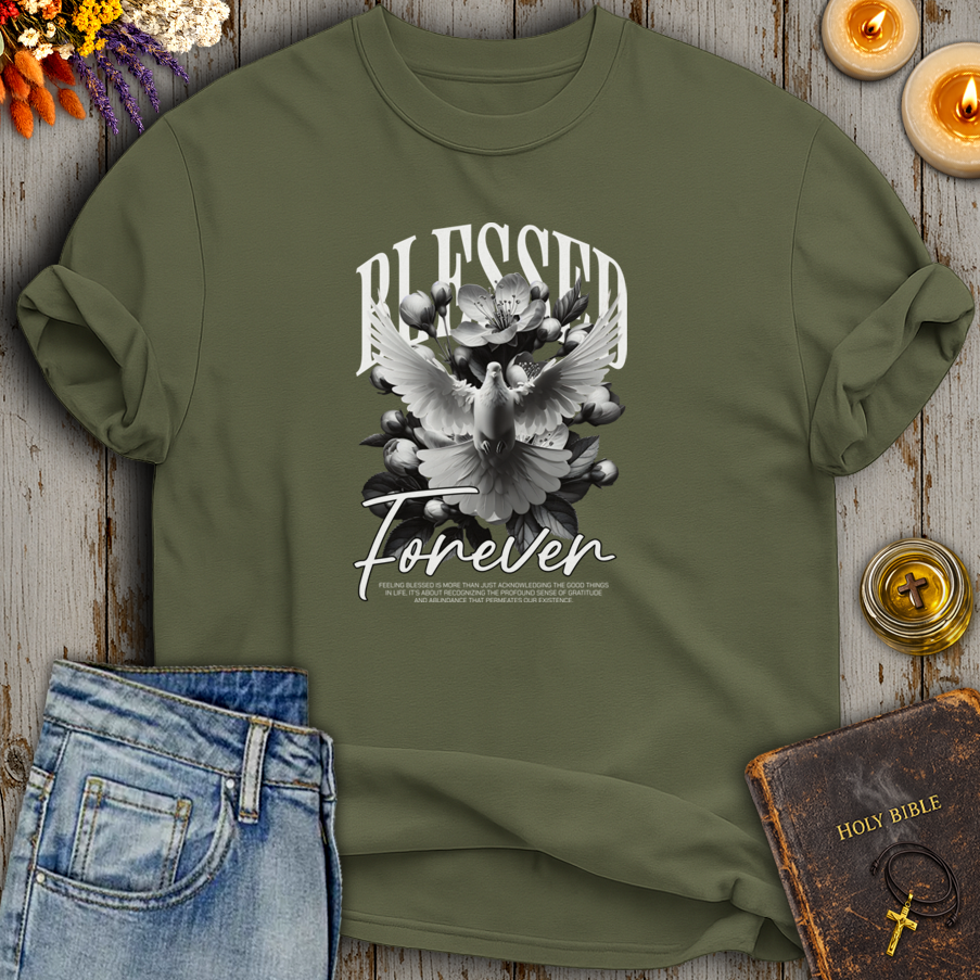 Blessed Forever Dove Floral T-Shirt