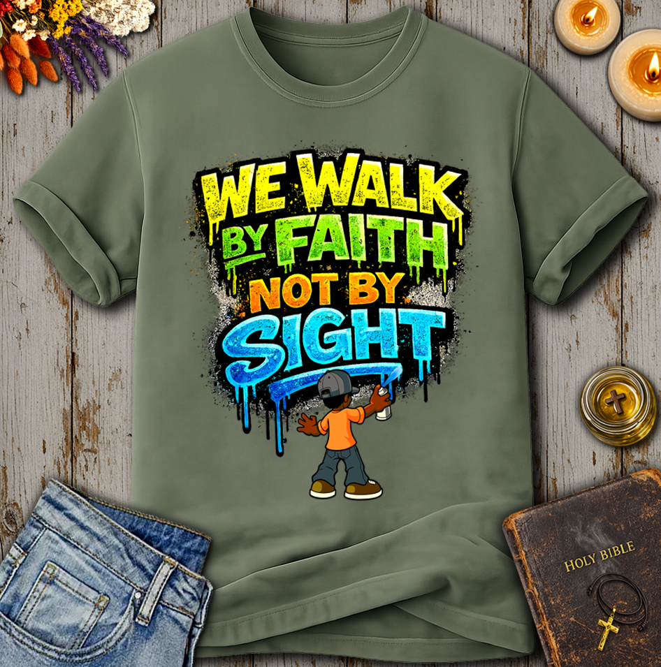 We Walk By Faith Not By Sight T-Shirt