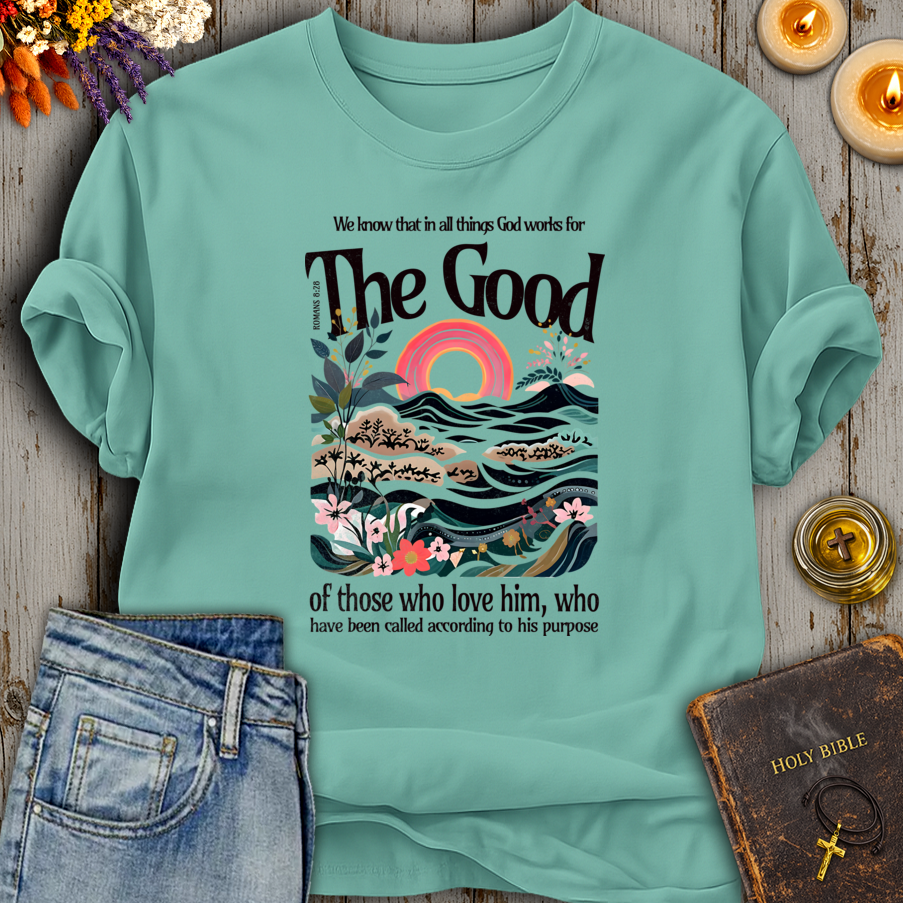 Romans 8:28 God Works T-Shirt