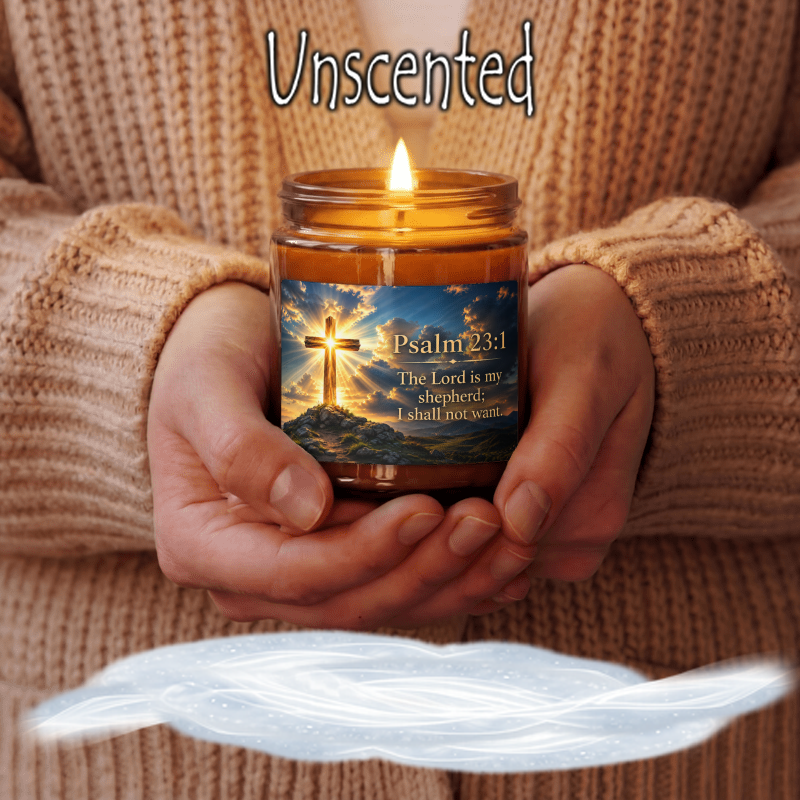 The Lord My Shepherd Psalm 23:1 Candle