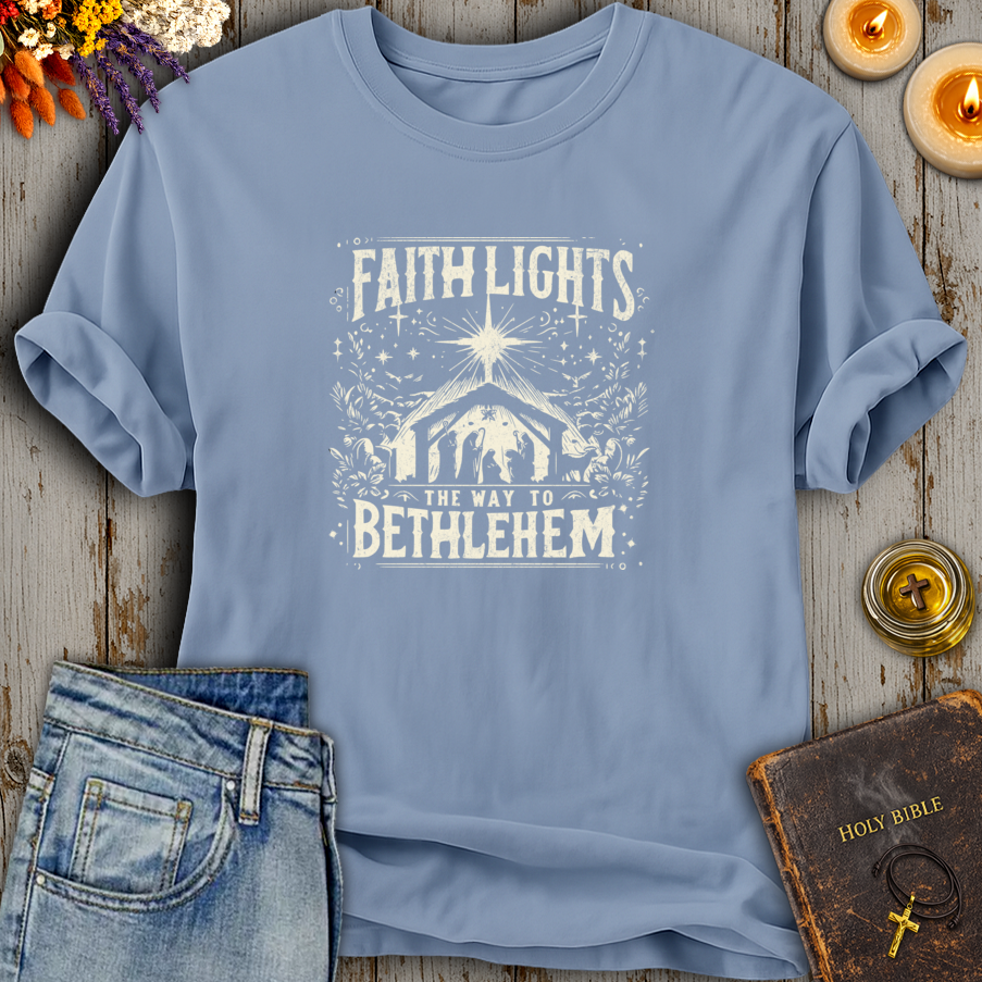 Faith Lights The Way To Bethlehem T-Shirt